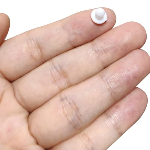 Image of MECCANIXITY Silicone Snap in Locking Hole Plugs Rubber Panel Seal Cover Flush Type Panel Round for Kitchen Rubber Bulkheads Waterproof Sealing Plugs 3.5mm /0.14 Inch Diameter White,Pack of 20