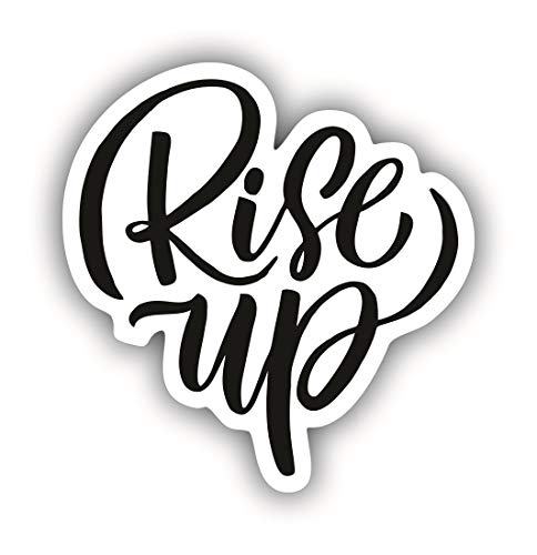A&B Traders Rise UP Laptop Stickers - Inspirational Car Decals, Water Bottle Sticker, Cute Car Accessories Stickers for Phone, Quotes Stickers for Laptops, MacBook Air/Pro Skin Decal (5 INCH)
