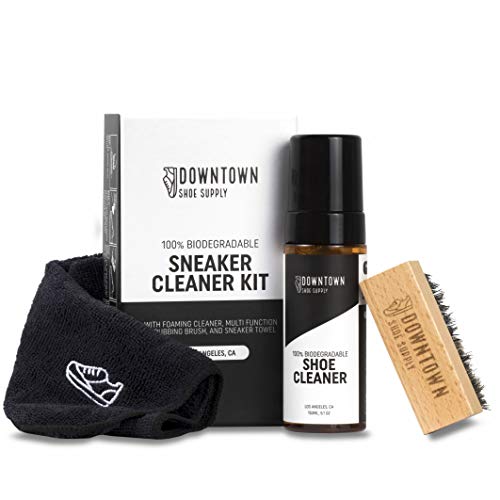 Sneaker Cleaning Kit - Foaming Top 5.1oz All-In-One Natural Cleaning Solution - Works on Suede, White Shoes, Golf Shoes, Canvas, Rubber and soles