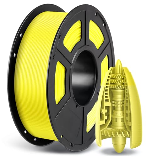 ANYCUBIC PETG Filament 1,75mm, Robustes und Langlebiges 3D Drucker Filament, Geringe Verzugneigung und hervorragende Schichthaftung, Passt für die meisten FDM Drucker, 1KG PETG Gelb