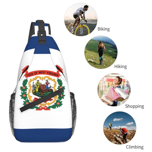 Mochila Unisex con Estampado Bandera de West Virginia miniatura 6