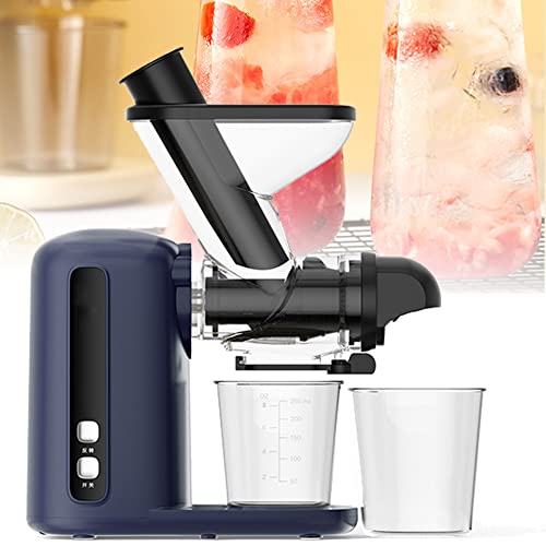 Exprimidor de 100 W,exprimidor de masticación lenta, exprimidor portátil compacto de prensa en frío, exprimidor centrífugo,extractor de jugo de frutas y verduras enteras,motor silencioso y duradero