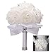 XLKJ Brautstrauß Rosen Brautstrauß Hochzeit Bouquets Blumenstrauß Romantische Blumen Haus Garten Party
