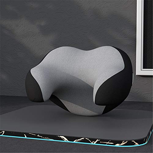 Appuie-tête De Voiture, Oreiller Cervical en Mousse à Mémoire De Forme en Forme De U, Oreiller Confortable Et Respectueux De La Peau, 2 Pièces (Gris-Noir) Cover