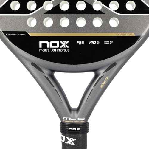 NOX Padelschläger ML10 Pro Cup COORP 2025, von Miguel Lamperti, runder Padelschläger für Kontrolle und Präzision, HR3 Core, Carbonrahmen, Fiberglas, mit niedrigem Gleichgewicht und breitem Sweet Spot