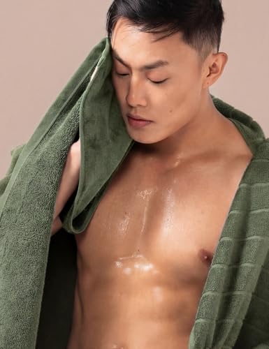 Image of DAMENSCH 100% Cotton Towel, Super Soft Towels for Men, Ultra Absorbent, Quick Dry Towel for Women, Evening Green