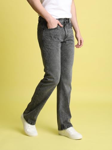 Image of BENE KLEED Men Light Fade Whisker Effect Pure Cotton Jeans