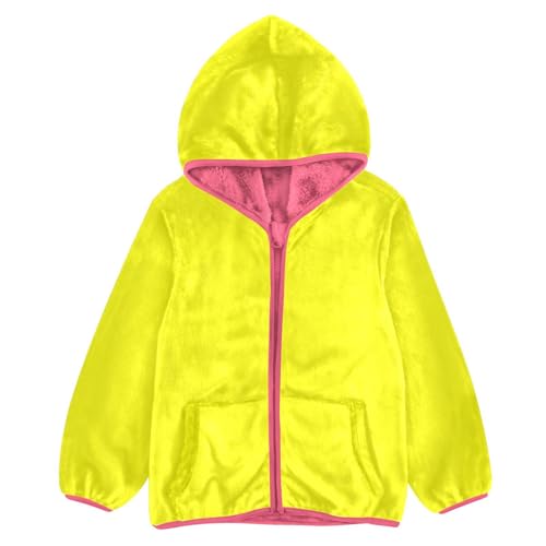 GuoChe Yellow Solid Color Pure Plain Fleece Jacket Baby Boy