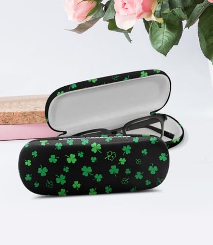 Image of WIRESTER Hard Shell Eyeglasses Case, Clamshell Sunglasses Holder Protective Cover with Microfiber Cloth