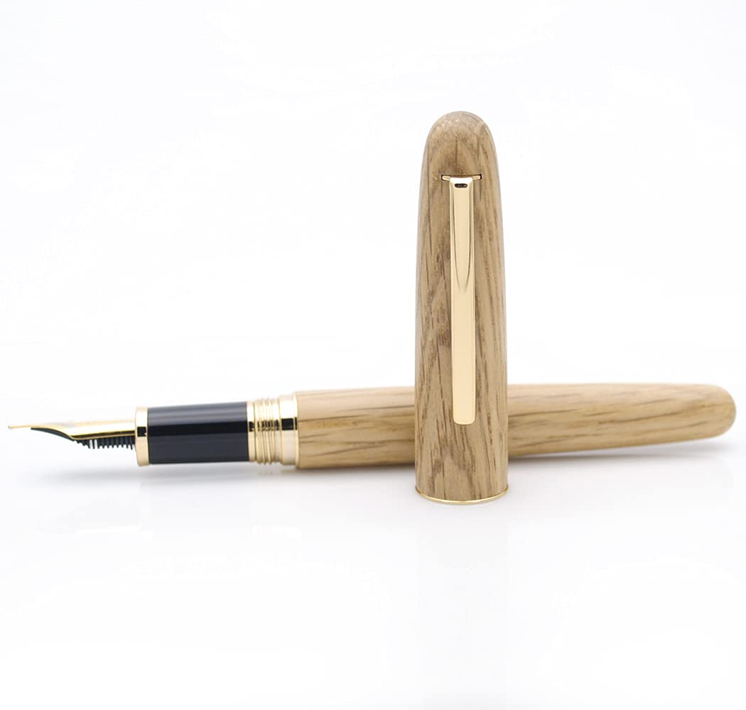 Amazon | JINHAO 9036 天然木万年筆 手作りインクペン (ミディアムペン
