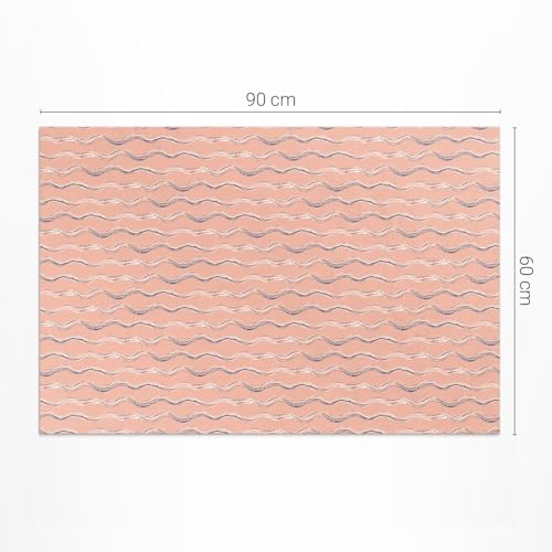 Tapis d'extérieur 60x90 terrasse jardin imperméable en PVC rectangle Flots - 4