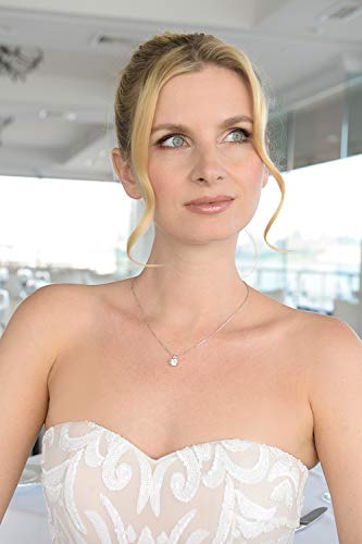 Mariell Cubic Zirconia Crystal Pendant Necklace for Women, 2 Carat Round CZ, Mother's Day Jewelry2