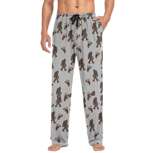 JUDIAN 80s 90s Men's Pajama Bottoms Soft Sleep Pant with Pockets Sleep Pj Lounge Pants for Men4