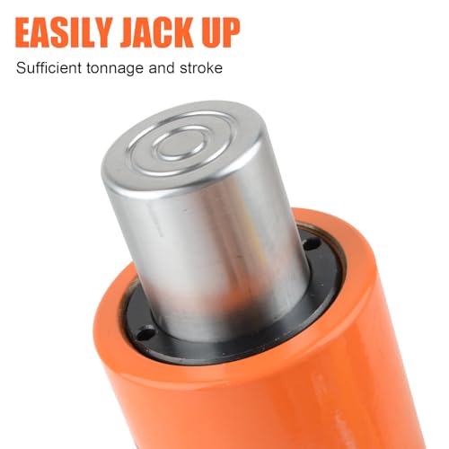 Image of HZLZRZ 10 Ton Hydraulic Cylinder Jack 2 inch Stroke Porta Power Ram, Mini Hydraulic Jack, Industrial Lifting Retract Automatically for Shipping Building Construction (RC /1050)