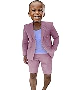 Mi Bo Tong Boys Shorts Suit Set 2 PC Summer Boys Suit for Beach Wedding Kids Tuxedos Suit for Boys