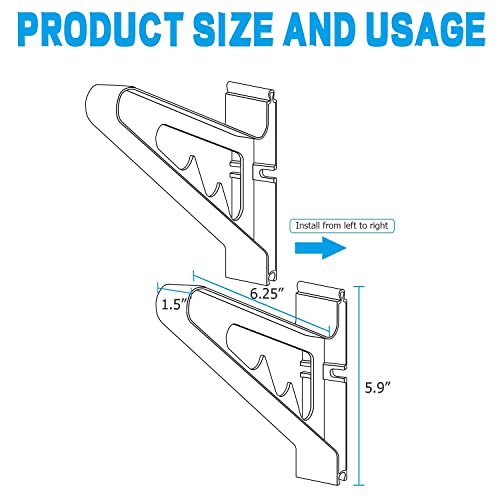 image for Poskad Snowboard Wall Mount Rack,Adjustable Storage Layers Space Savin