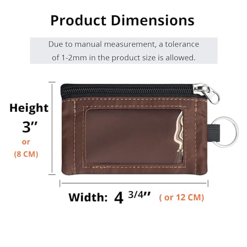 Image of RFID Blocking Travel Wallet with Adjustable Lanyard, Small Nylon Zipper Pouch and Badge Holder for ID, Credit Cards, Cash, Keys, Commuters (Coffee)