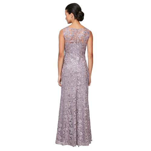 Alex Evenings Women's Long Sleeveless Mother of The Bride Dress with Shawl (Petite and Regular Sizes)
