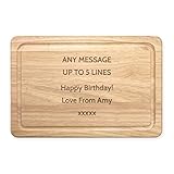 Personalised Custom Any Message Text Name Rectangular Wooden Chopping Cheese Board