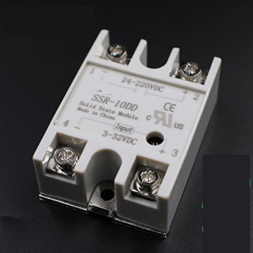 1 Pcs Solid State Relay SSR-10DD 10A 3-32V DC Input to 24-220V DC SSR 10DD SSR-10 DD Industry Control