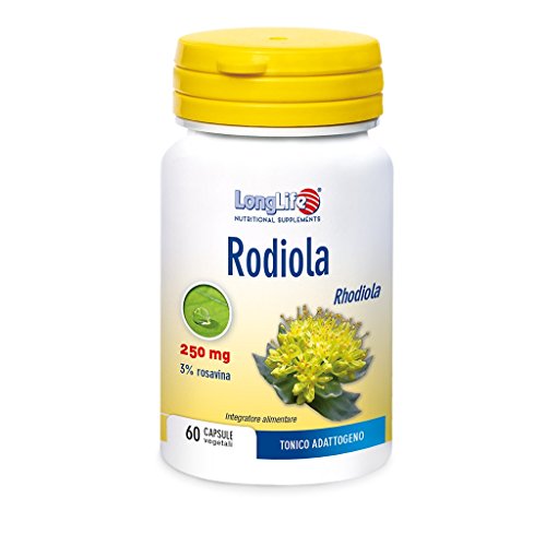 Rodiola: che cos'è, proprietà, benefici, usi 8 Long life - Rodiola 250 mg - 60 capsule da 0,500 g...