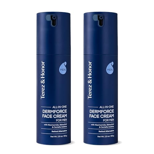 TEREZ & HONOR 6-In-1 Face Cream for Men: Dermforce Anti-Aging Moisturizer Cream with Niacinamide & Bakuchiol - Reduces Wrinkles, Dark Circles & Eye Bags - Made In Korea (2 Pack (5.6 oz) + Original)