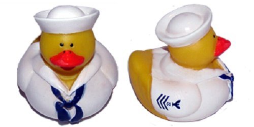 Moon Knives U.S. Coast Guard Rubber Ducky Duck - Party Decorations Supplies for Parades - Prime Outside, Garden, Men Cave Decor Flag