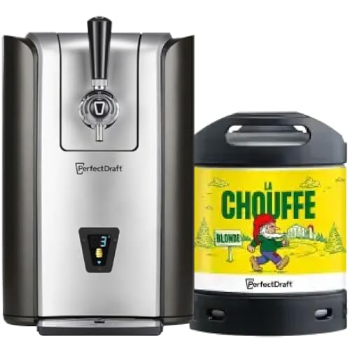 PerfectDraft Pro – Pack Tireuse À Bière + 1 Fût Chouffe 6L – Machine Pression À Domicile – Refroidissement À 3°C – 30 Jours Fraîcheur – Écran...