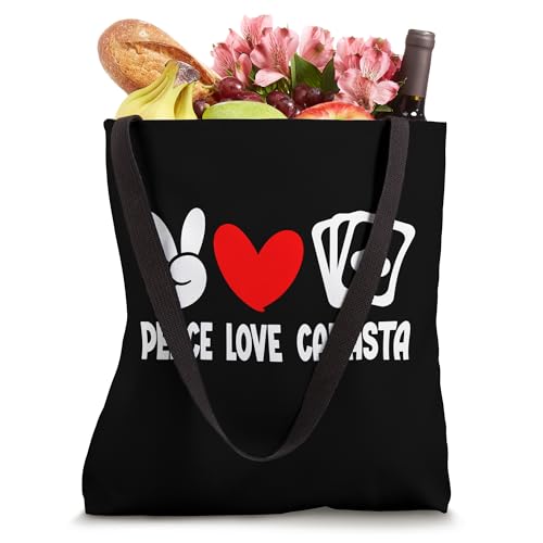 Bolso tote divertido para amantes del juego de cartas Canasta: Peace Love Canasta miniatura 4