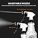 Plastic Spray Bottle (24oz 3 Pack) for Cleaning Solutions, Car Detailing Care, Planting, Pet, Clear Finish, Heavy Duty Empty Spraying Bottles Mist Water Sprayer with Measurements & Adjustable Nozzle
