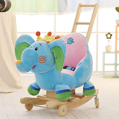 ZhaoXH-Schaukelpferd Blauer Elefant Kinder Schaukelpferd Spielzeug Holz Schaukelpferd Kleinkind Schaukelstuhl Kind… – Bild 4