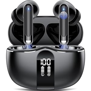 Tukio Auriculares intrauditivos, Auriculares Bluetooth para Dormir y Estar cómodo, 5.3 Bluetooth para Fitness y Deporte, Reducción de Ruido 40H para Llamadas/Adecuados para Uso Diario al Aire Libre