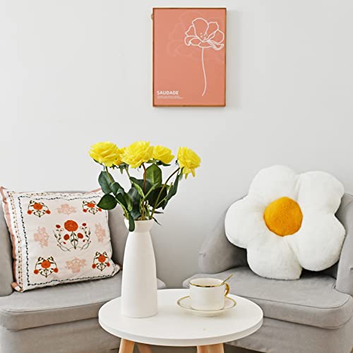 Mandy's 10Pcs Yellow Flowers Artificial Silk Rose Flowers Real Touch For Mother's Day Home Decoration Bridal Wedding Bouquet And Parties #TOP4