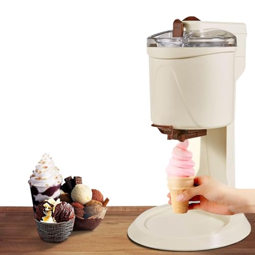 Machine à crème glacée molle, machine de fabrication de crème glacée domestique semi-automatique 1000ML, pour machine à crème glacée aux cônes de yaourt et de dessert aux fruits