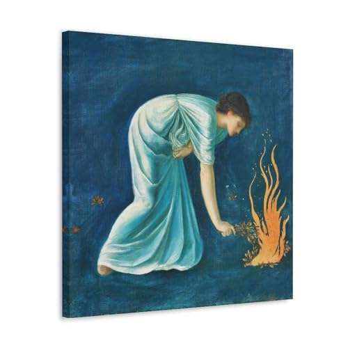 LJPENART Edward Burne-Jones Poster (Held, Leinwandkunst, dekorativ, Schlafzimmer, modernes Zuhause, 70 x 70 cm)