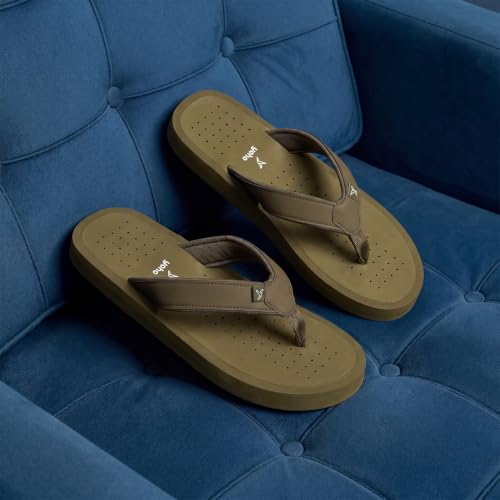 Image of YOHO ArchFlex orthopedic slippers for men | Arch support for pain relief | Soft, Anti-Skid, lightweight | comfortable padded straps flip flops for Everyday