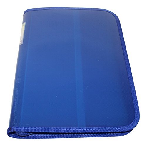 Exxo by HFP de cremallera/portafolios carpeta, A4, XL gigantes, color azul transparente 335 x 260 x 33mm