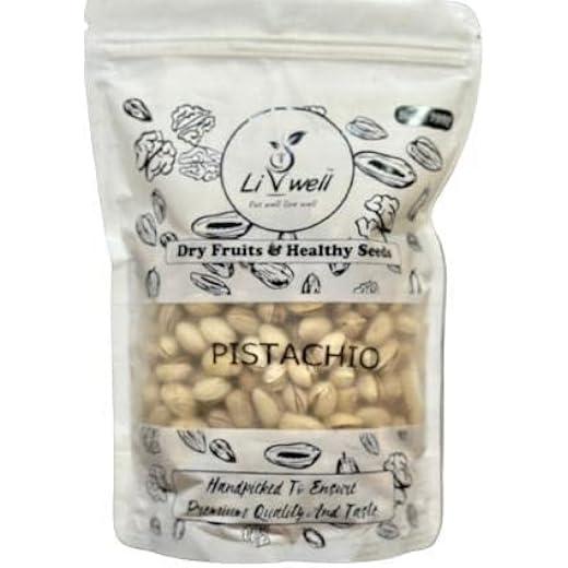 LIVWELL Roasted Salted Pistachios 500gm