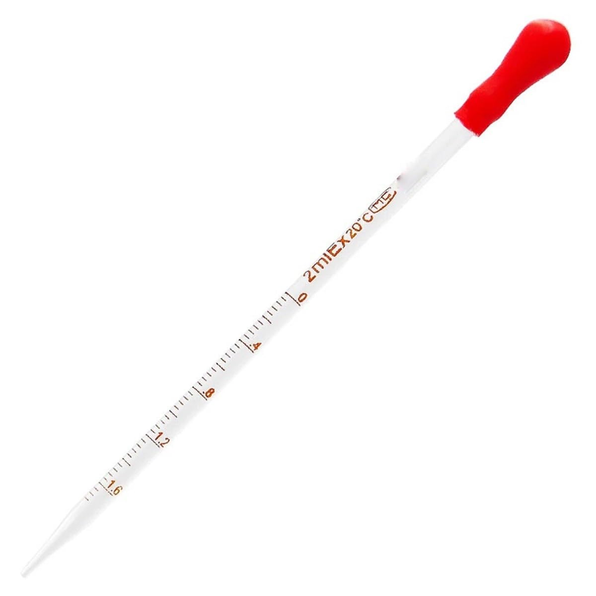 Goteador de pipeta de vidrio, Pipeta cuentagotas de vidrio con cabeza goma, rojo, azul, 0,5-10ml, 10 Uds. Con línea escala(1ml)
