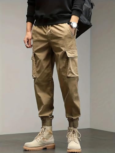 Image of TagasMen's Tapered Jogger Cargo Pant || Trousers Casual Pant || Cargo Pant || Jeans Pant || Track Pant for Man ||(MC-13)