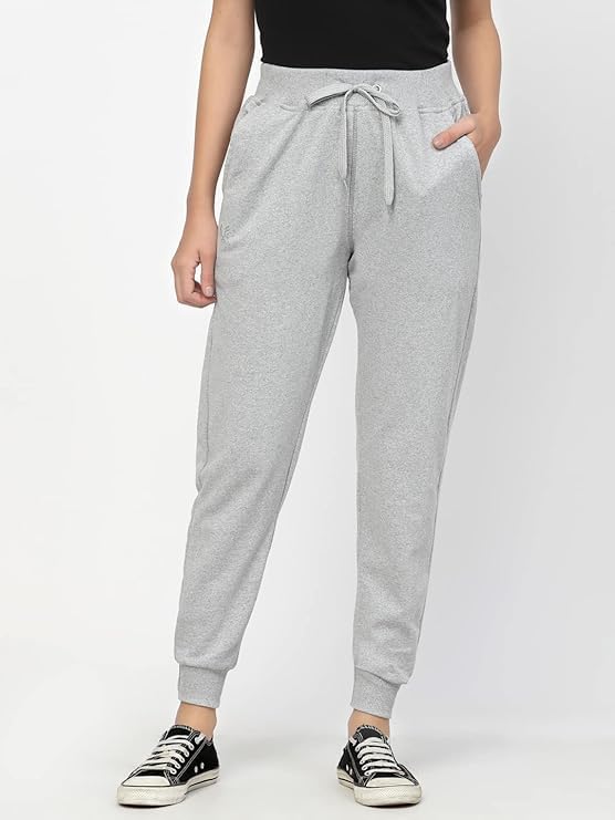 Image of UZARUS Women's Cotton Regular Fit Joggers Track Pants with 3 Pockets