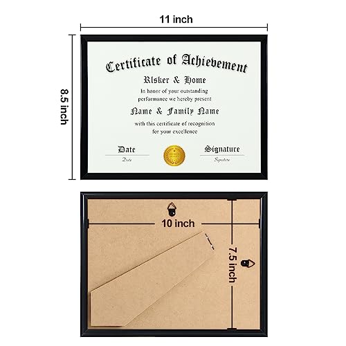 Elsker&Home 8.5 X 11 Frame Black 12 Pack, Certificate Award Document Diploma Frame Multi Pack thumb #3