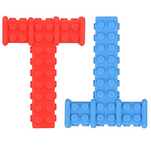 Lull Kids Chewy Tubes Oral Motor Tool - Sensory Toys for Autistic Children, Sensory Chew Toys for Autistic Children, Chewies for Kids Sensory, Autism Chew Toys Sensory, Chewy Sticks (Blue/Red)