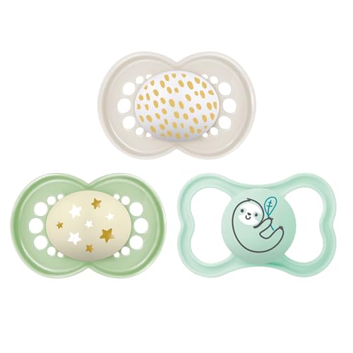 Image of MAM Variety Pack Baby Pacifier, Includes 3 Types of Pacifiers, Nipple Shape Helps Promote Healthy Oral Development, 3 Pack, 6-16 Months, Unisex