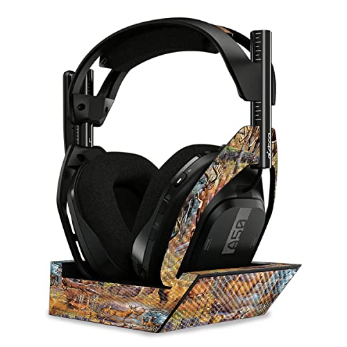 Image of MightySkins Carbon Fiber Skin Compatible with Astro A50 Wireless Headphones + Base Station (Gen 4) - Deer Pattern | Protective, Durable Textured Carbon Fiber Finish | Easy to Apply | Made in The USA