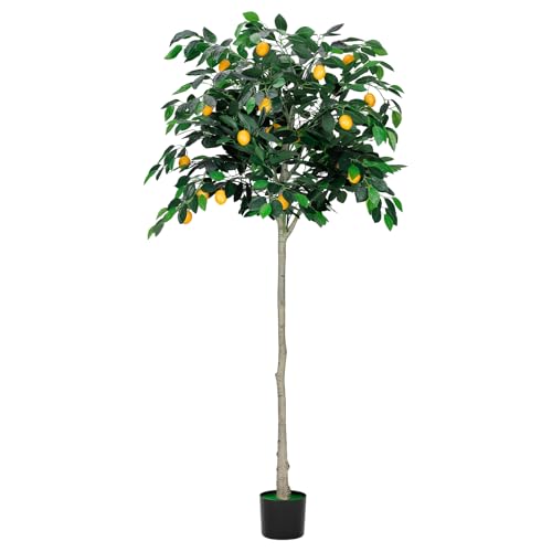 Sunexinlo 6FT Artificial Lemon Tree with Pot Indoor Outdoor Home Decor