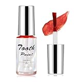 Red Tooth Paint, Temporary Red Out Tooth Makeup, Quick Dry & Realistic, No Streak, Perfect for Cosplay, Halloween Party, Theater and Special Effects, and Creating Bloody Teeth SFX, 5 ml