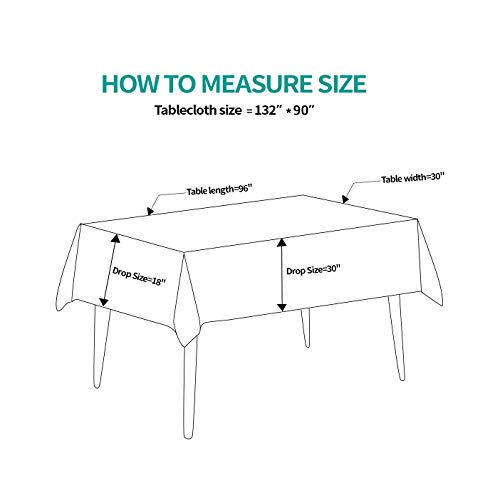 Surmente SMKS-4992 Black Tablecloth 90 X 132-Inch Rectangular Polyester Table Cloth thumb #6