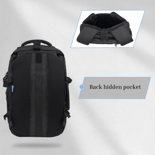 Image of F Gear Blackhawk Black 40L Laptop Backpack with USB Charging Port & Luggage Strap | 180 Openable for Easy Packing, 2 Compartments & 1 Pocket, Water-Resistant Travel & Office, Fits Upto 17 Inch Laptop