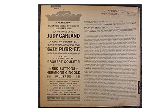 Rare Judy Garland Near Mint Mono Movie Soundtrack Lp - "Gay Purr-ee" - Also Featuring Robert Goulet - Red Buttons - Hermione Gingold & Paul Frees - Warner Brothers Records 1962 image 5